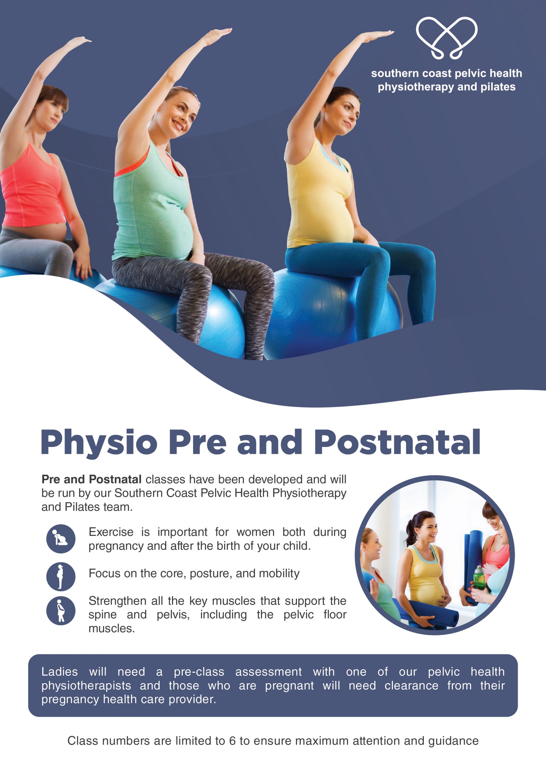 Image of pre and postnatal class brochure